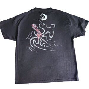 Men’s XXL Octopus Graphic T‑Shirt Alstyle Black Hawaiian Ocean Fishing Tee
